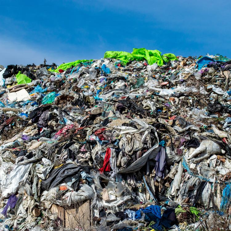 Photo of clothing waste at tip